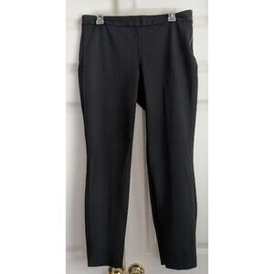 Donna Karan New York Black Side Zip Ponte Knit Pants Women's Size 12